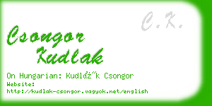 csongor kudlak business card